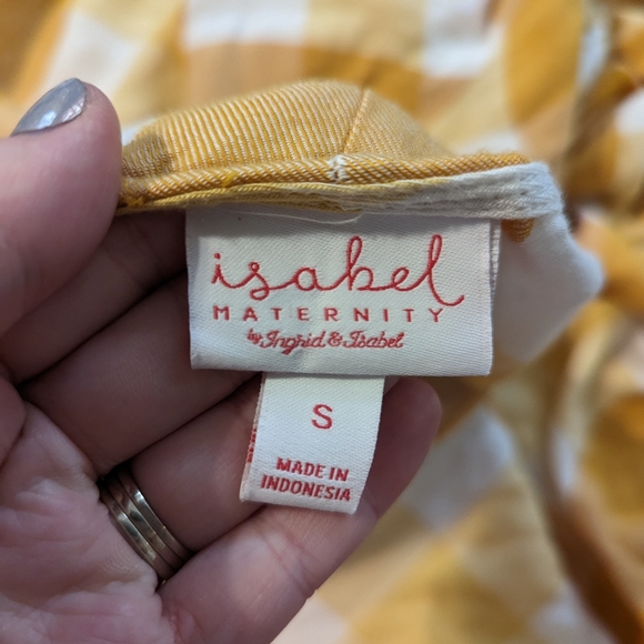 Yellow and white plaid Targetmaternity dress - Picture 2 of 3